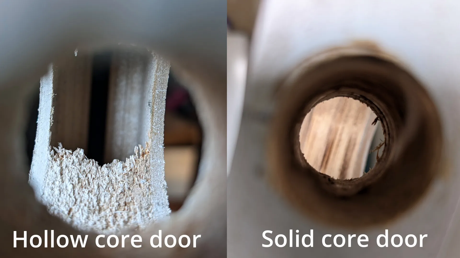 Solid core door installation