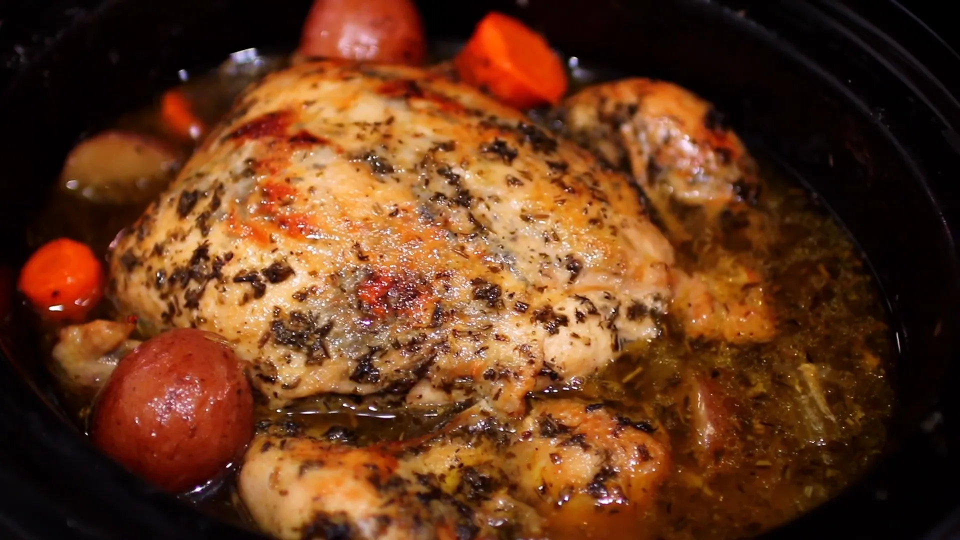 Broiling the chicken for color