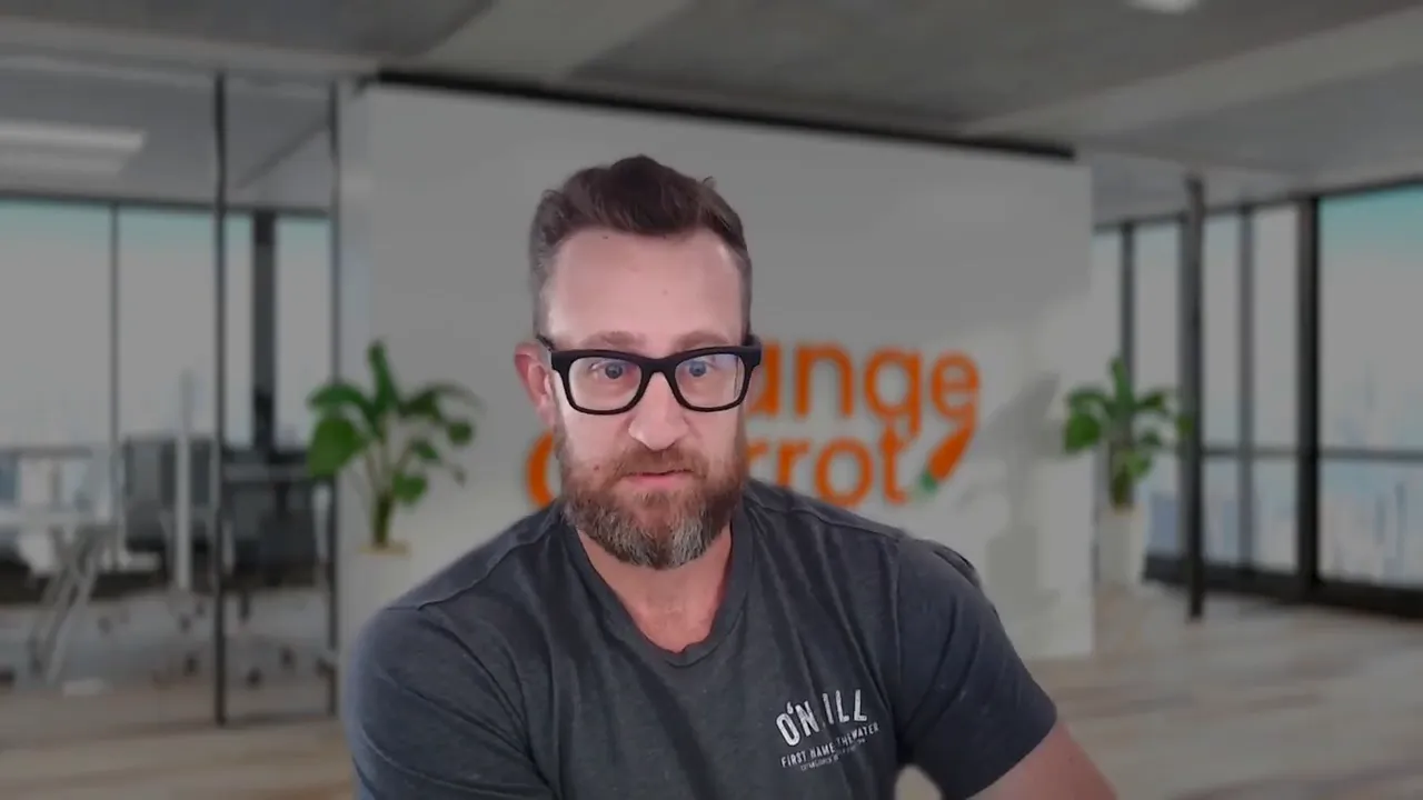 Clear headshot of presenter in branded office background ready to explain funnel stages