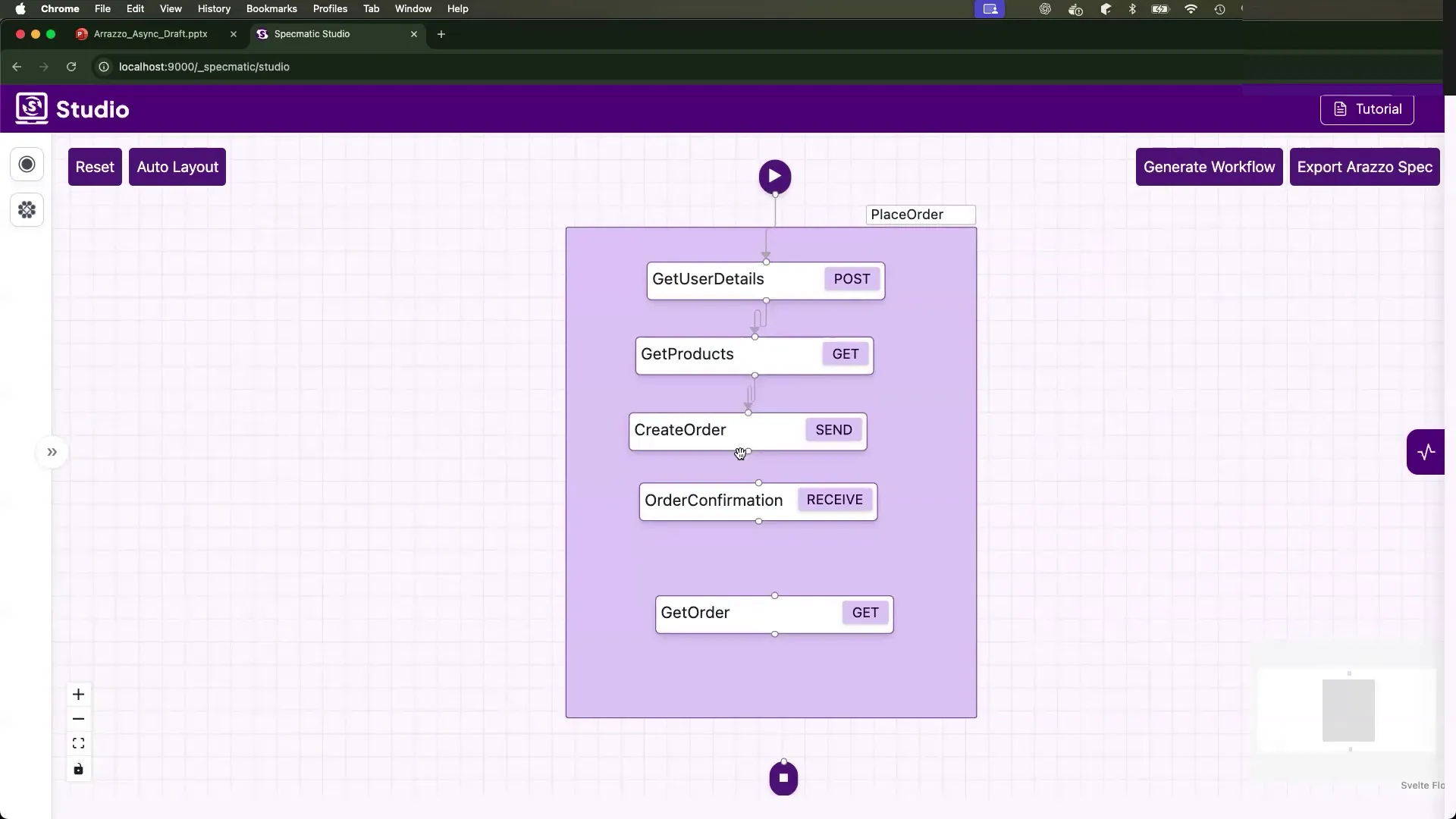 Dragging operations from OpenAPI and AsyncAPI into workflow