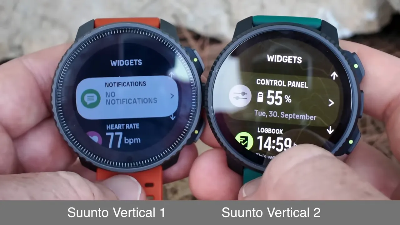 Suunto Vertical 2 charging connector on back of watch