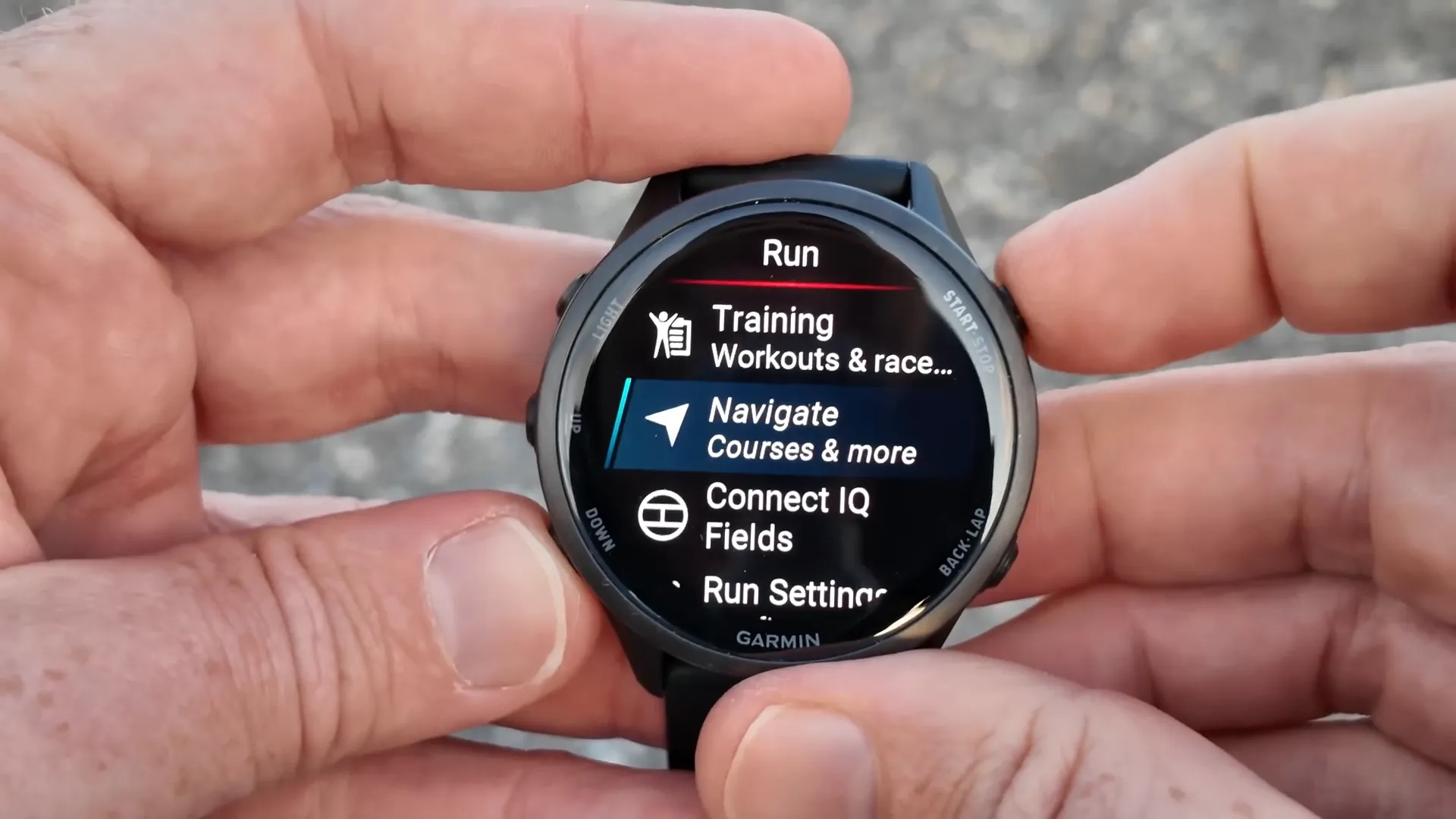 Mapping interface on Garmin Forerunner 970