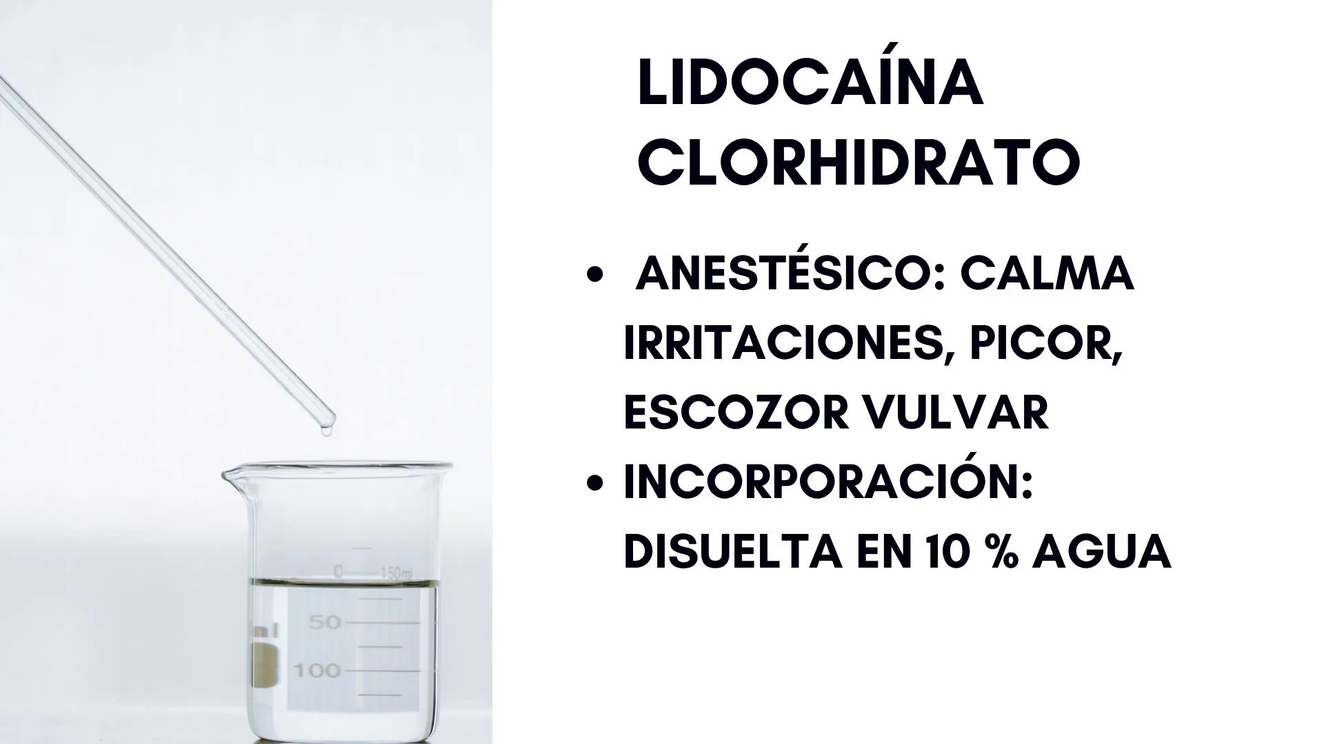 Lidocaína en cremas ginecológicas personalizadas