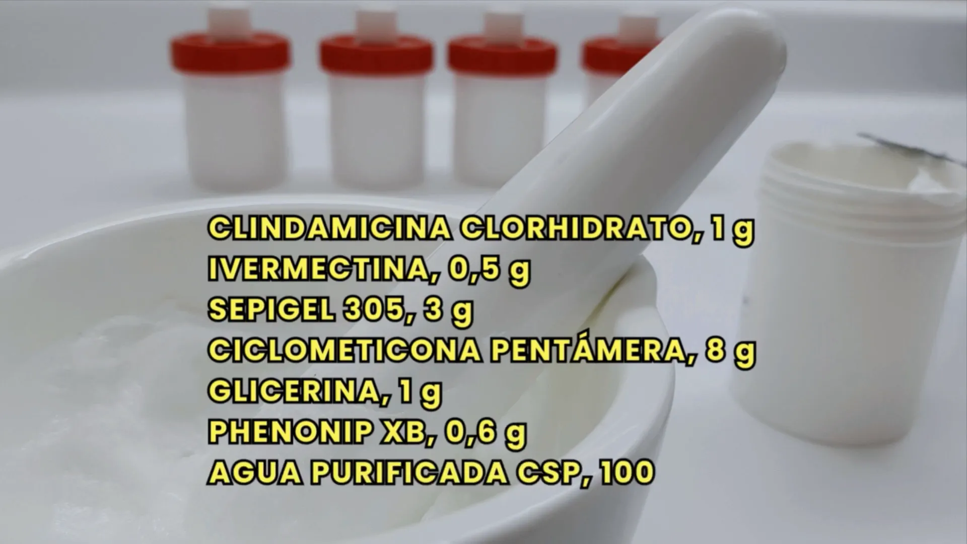 Ingredientes de un cremagel antiacné