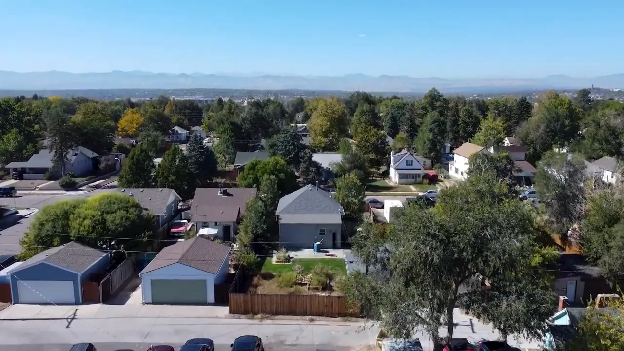 Aerial view Denver CO