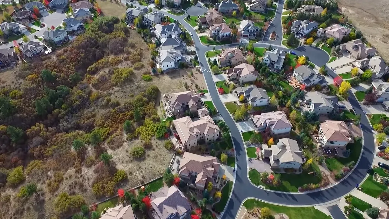 Aerial view of Denver CO