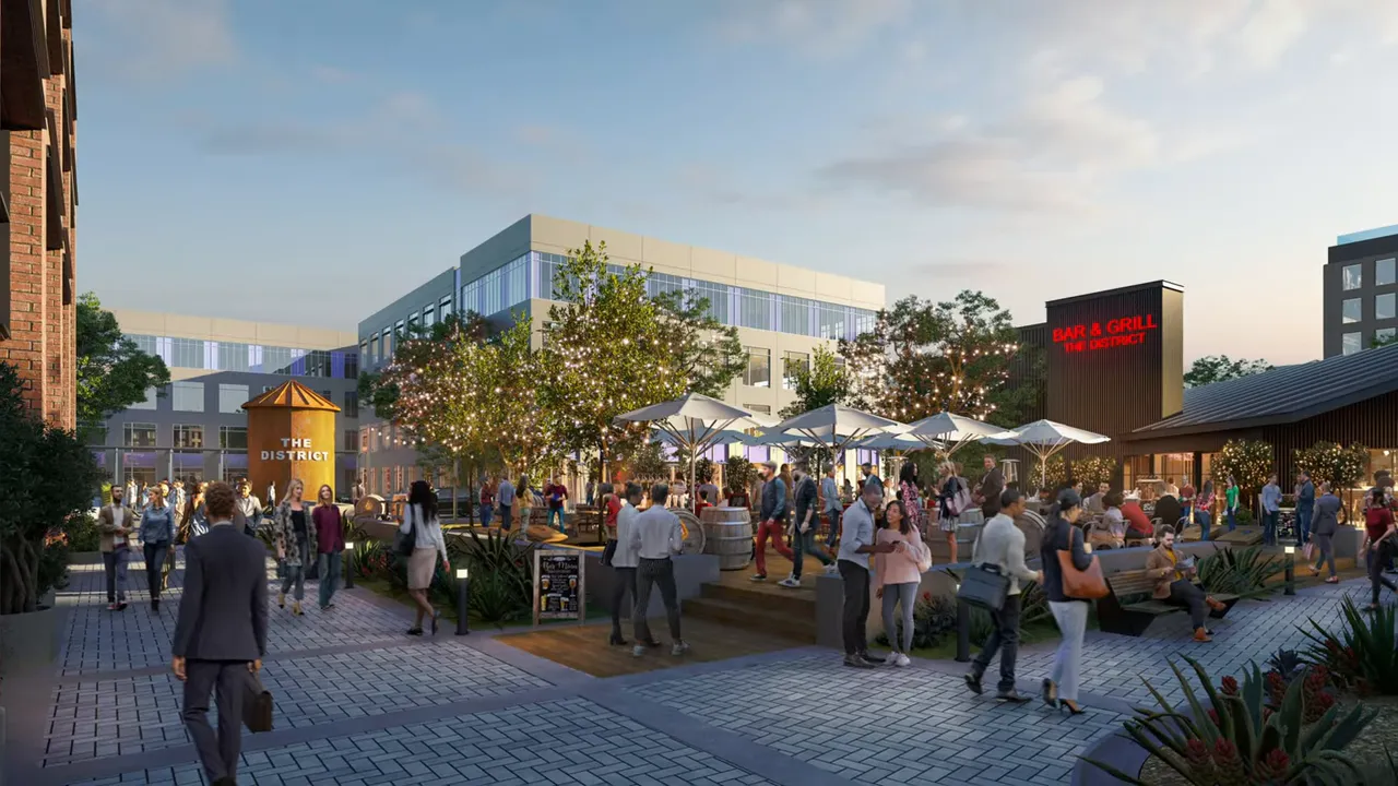 Round Rock shopping and entertainment district rendering
