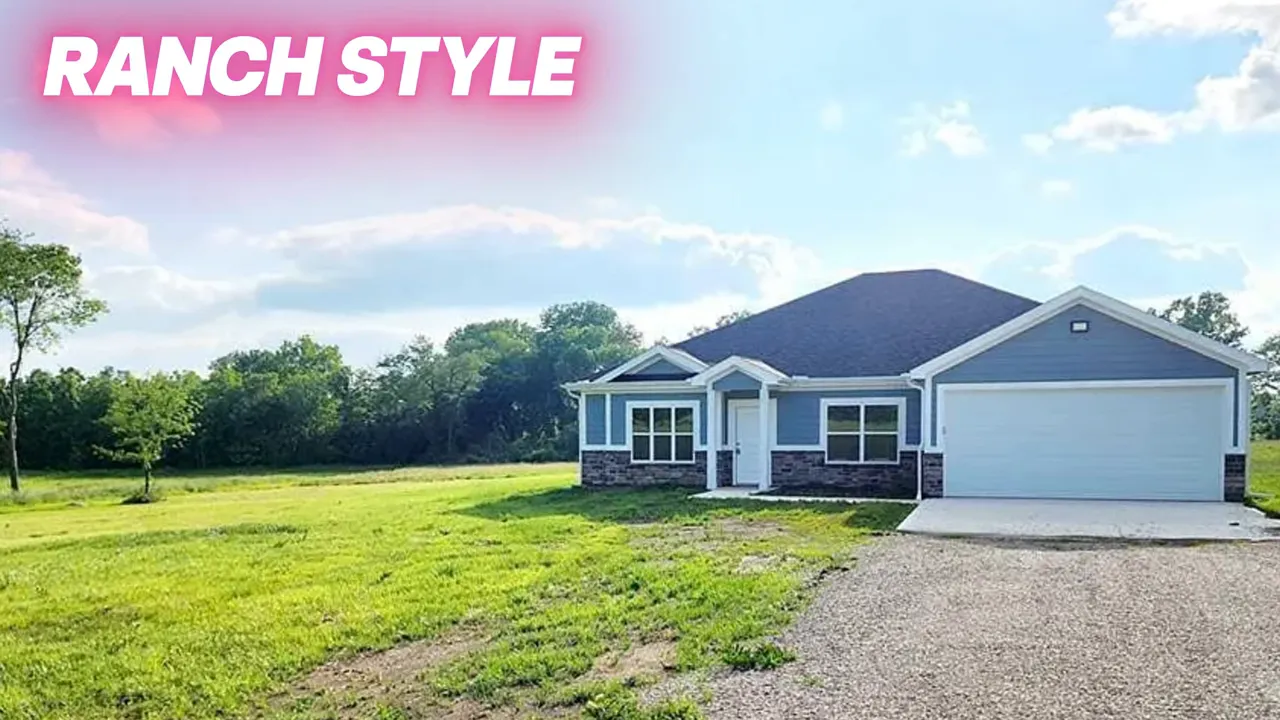 Aerial view of a large rural home surrounded by trees and open land near Centerview, Missouri