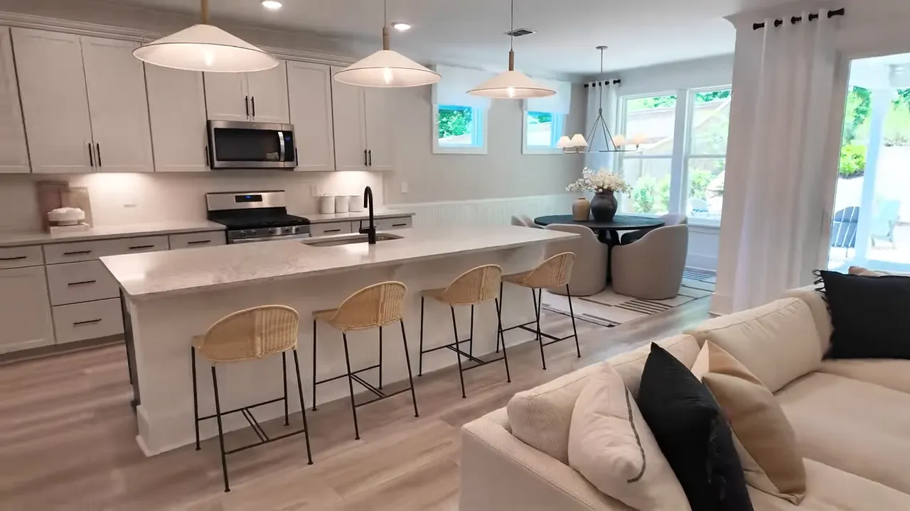 Open living room kitchen in Columbia SC