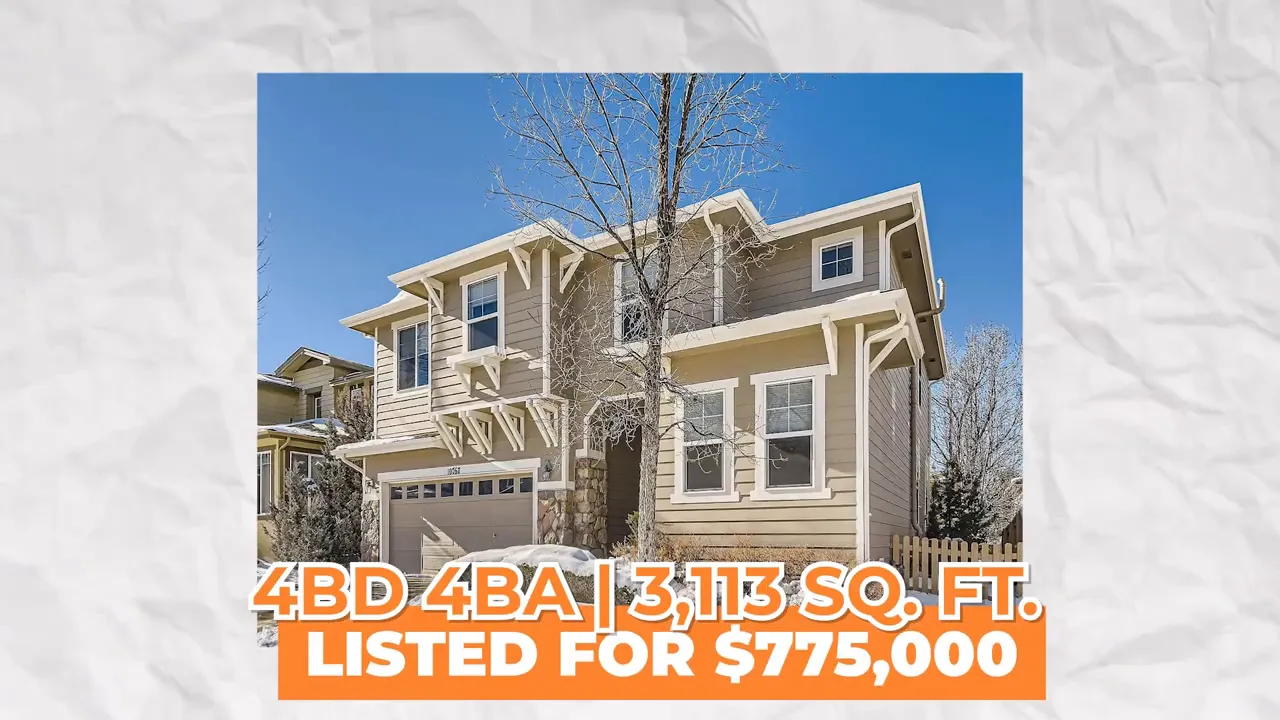 Modern two-story home exterior with attached garage in Southridge Highlands Ranch Colorado