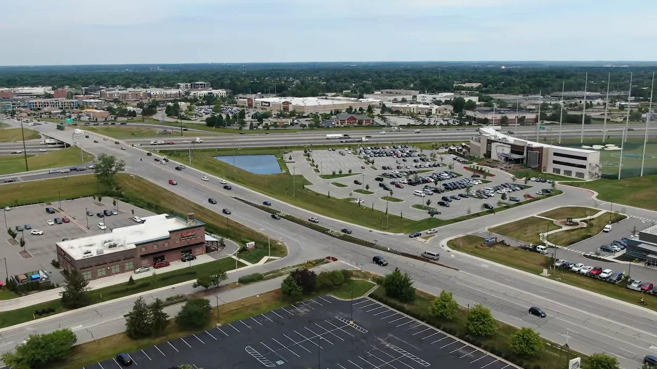 Map-like view showing how the Indianapolis metro stretches across multiple suburbs