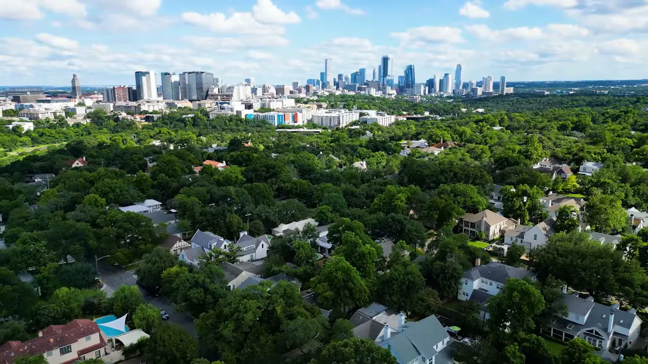 Title card listing hero neighborhoods Allandale Crestview Brentwood Rosedale