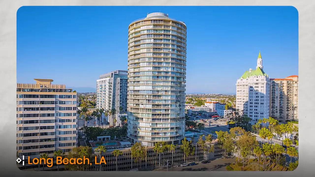 Graphic listing struggling homes categories with downtown long beach condos highlighted