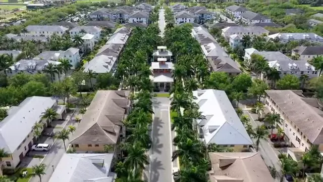 Street scene with checklist showing sidewalks wider streets and noticeable landscaping