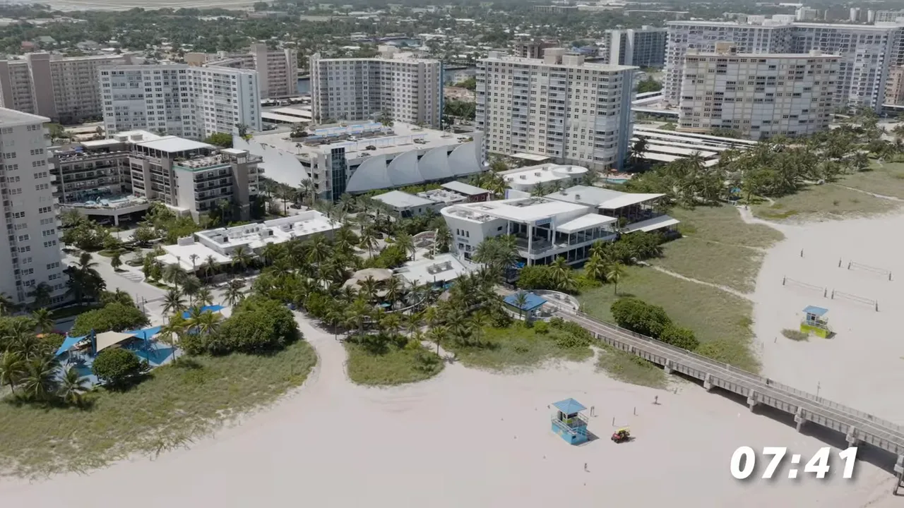 Condo towers lining the coastline in Pompano Beach