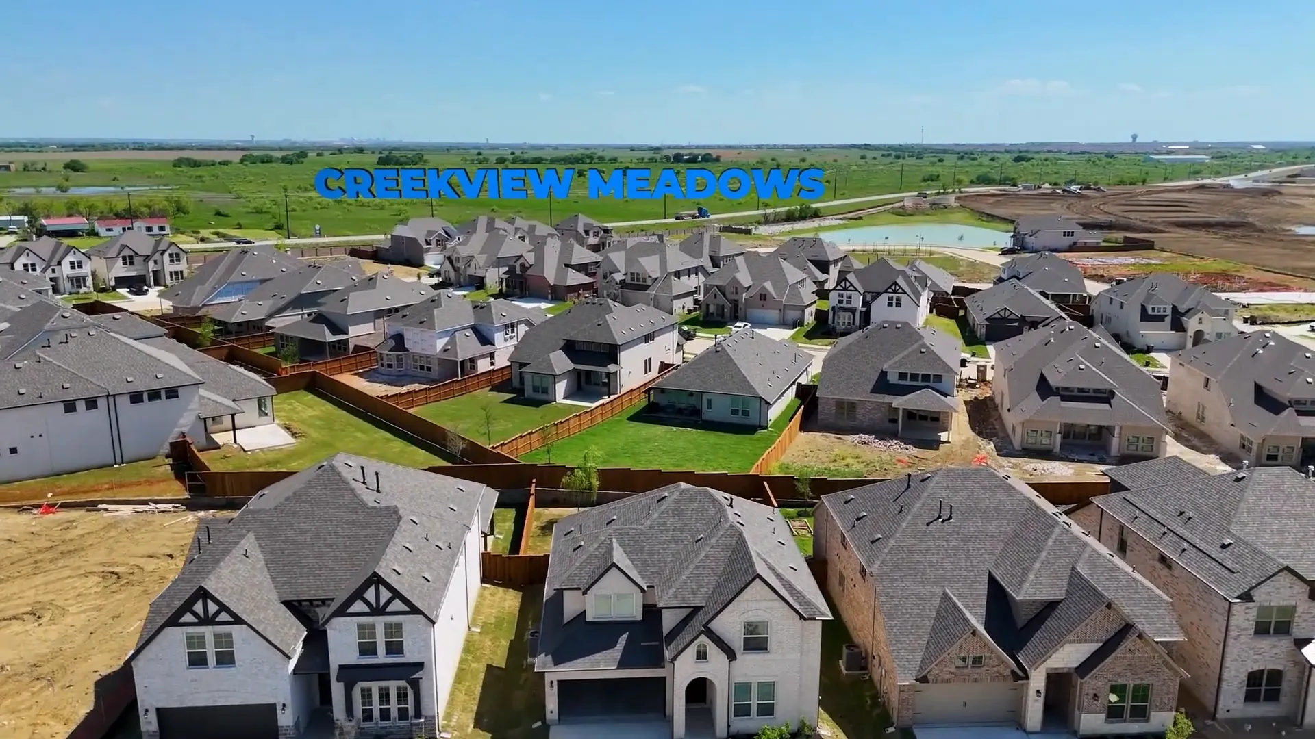 Map showing Creekview Meadows proximity to Frisco and major developments