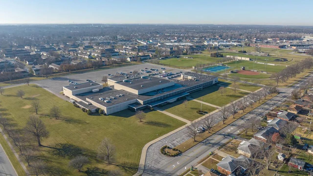 Google Maps listing panel showing Fort Harrison State Park near Lawrence and Indianapolis