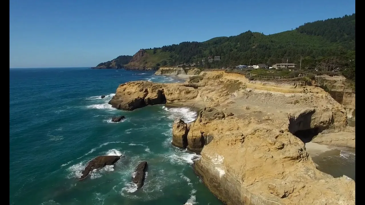 Aerial view of Oregon Coast