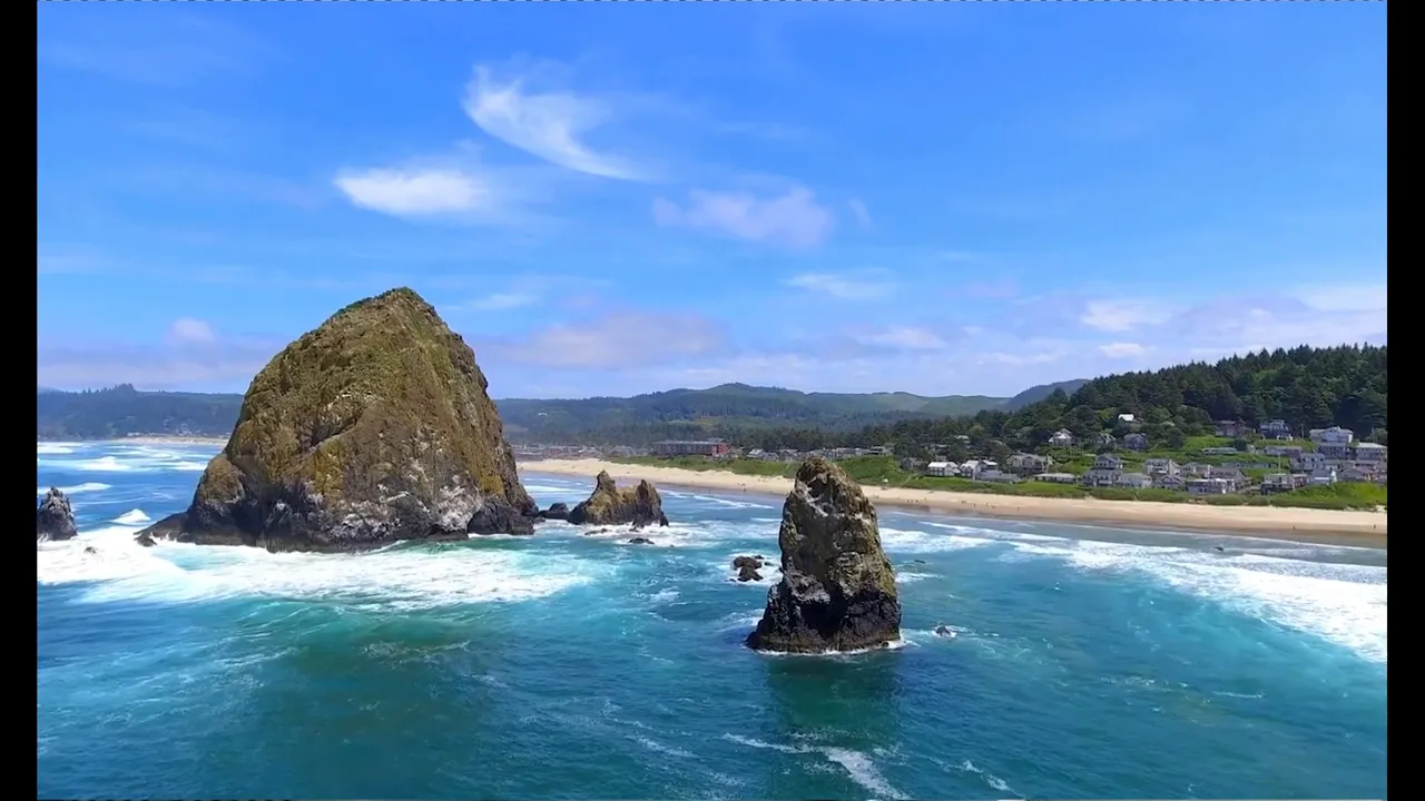Aerial view of Oregon Coast