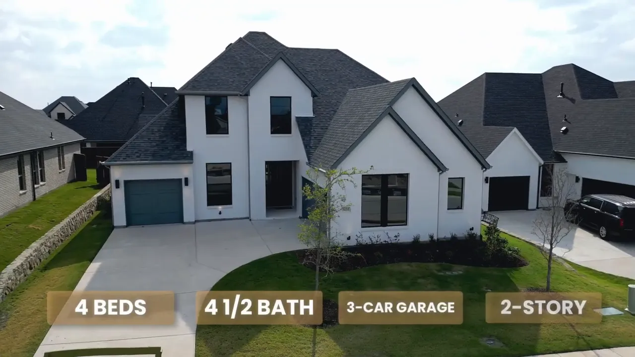 View of a new construction home in Rockwall Texas