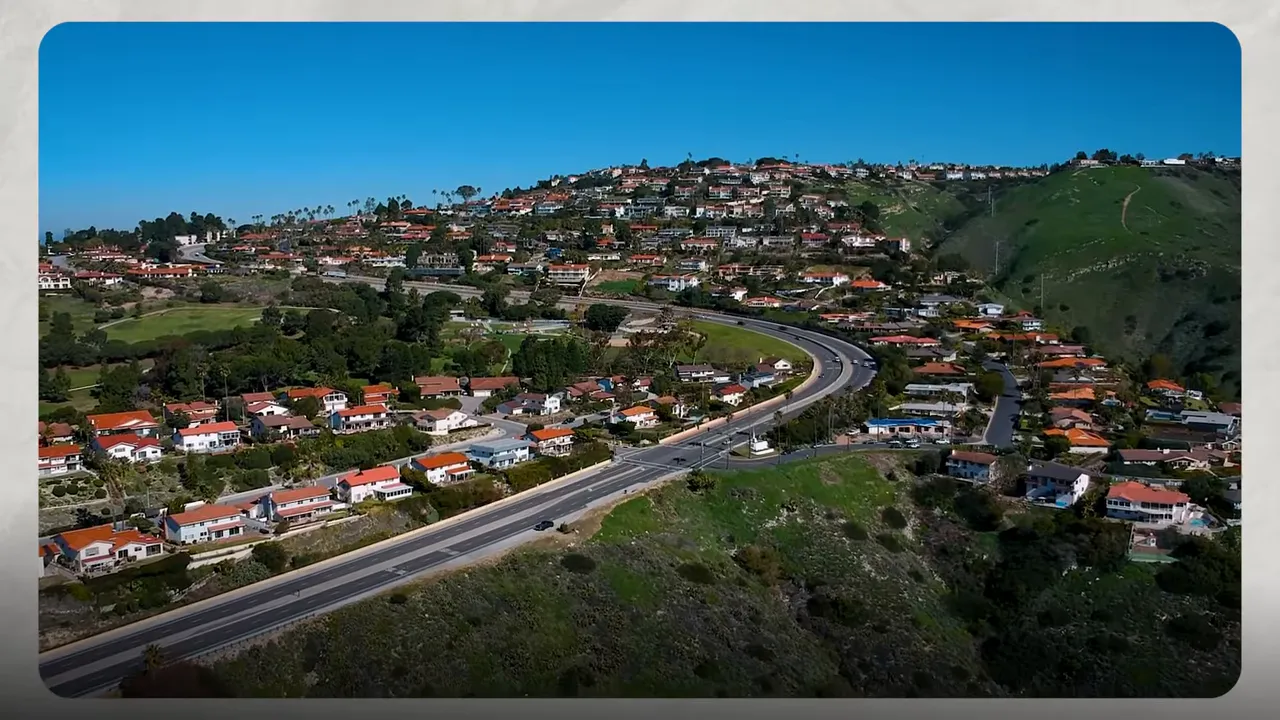 Aerial coastal neighborhood with text about under 30 days on market and over asking offers