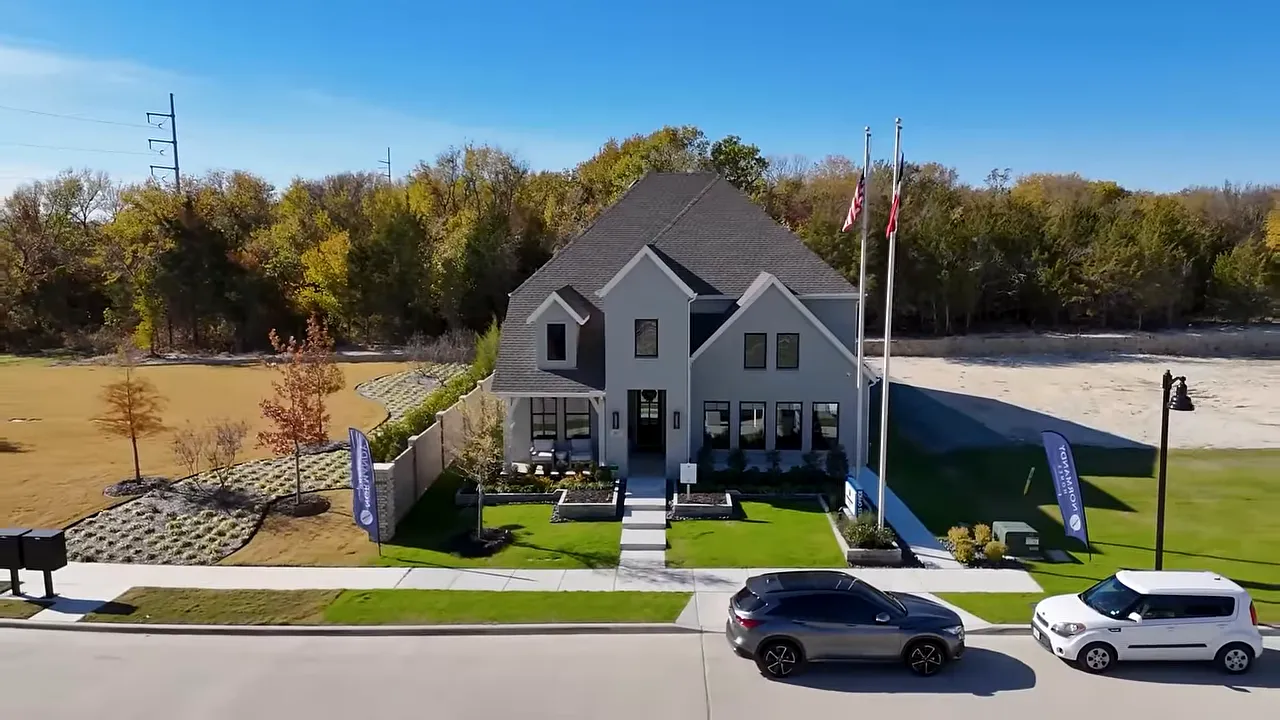 Wide view of new developments and rooftop clusters in Celina area