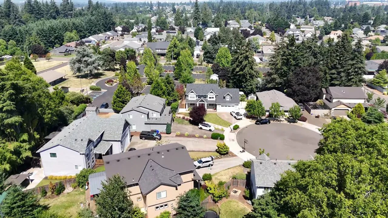 Aerial view of Oregon City Oregon