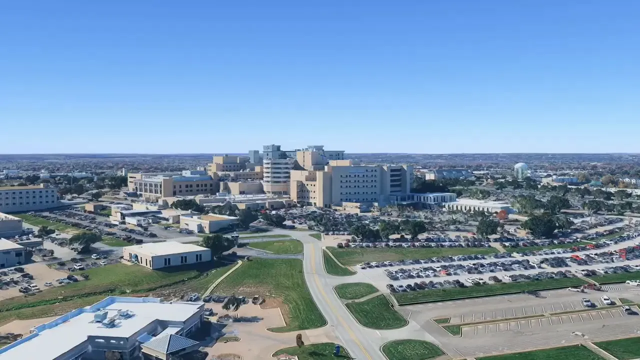 Aerial view showing Interstate 35 with a 3D 'I35' marker near Stinnett Mill and surrounding area