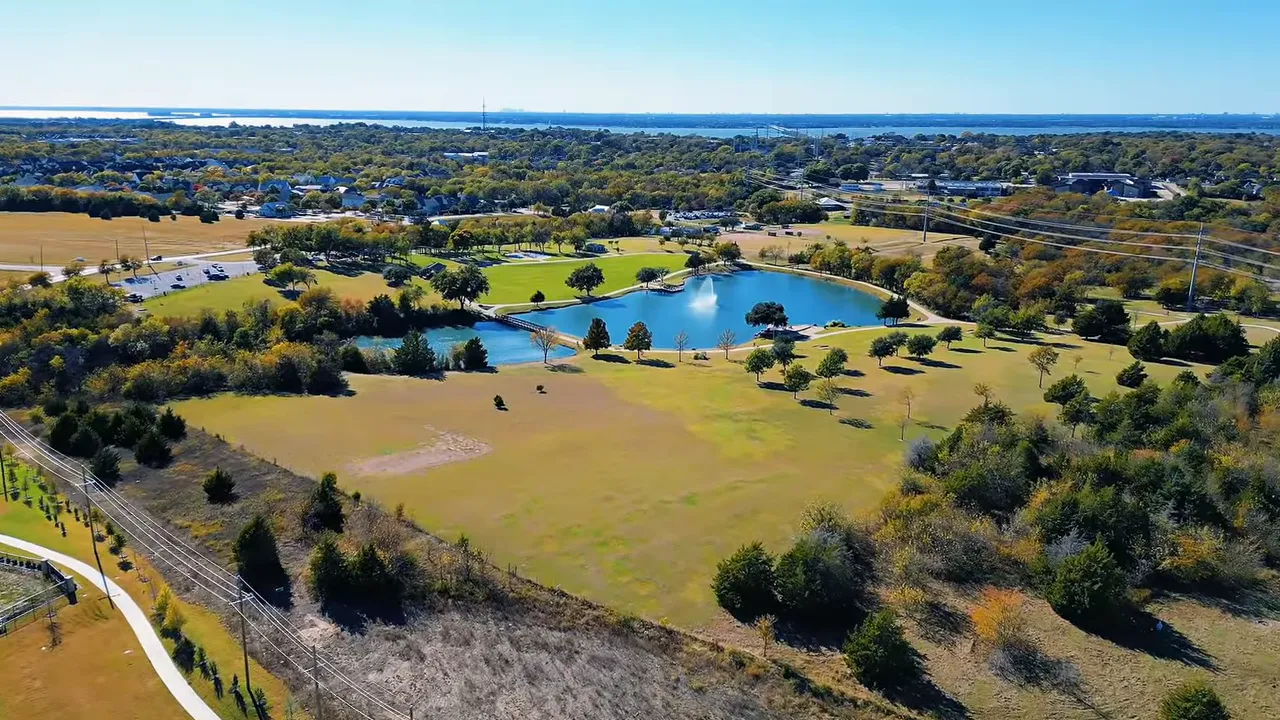 Aerial view of Park Hills Rockwall TX