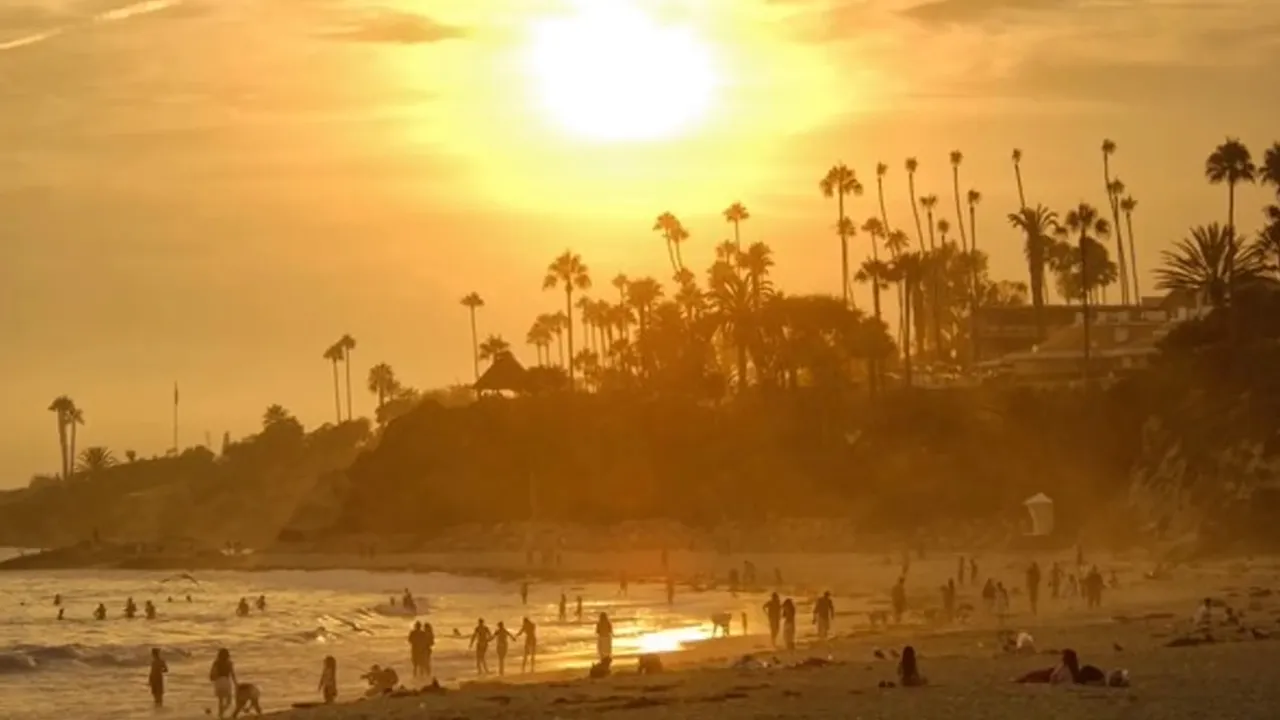 Host checking weather on phone, comparing Rocklin and San Ramon temps