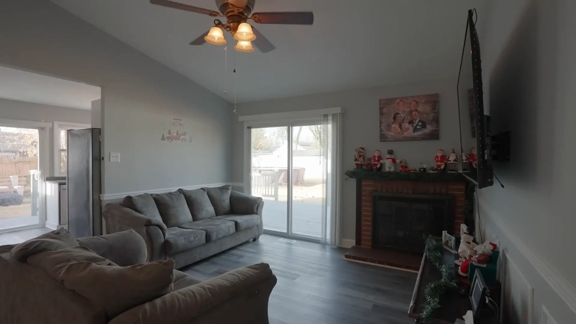 Cozy living room with fireplace