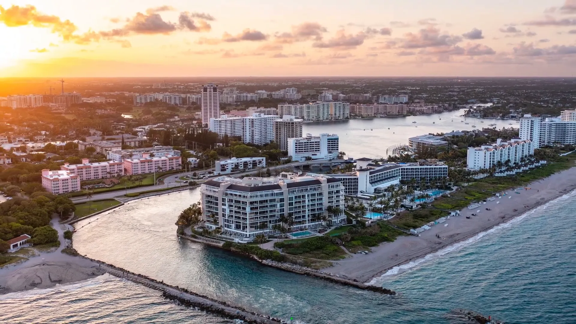 Historic homes and palm-lined streets in East Boca Raton