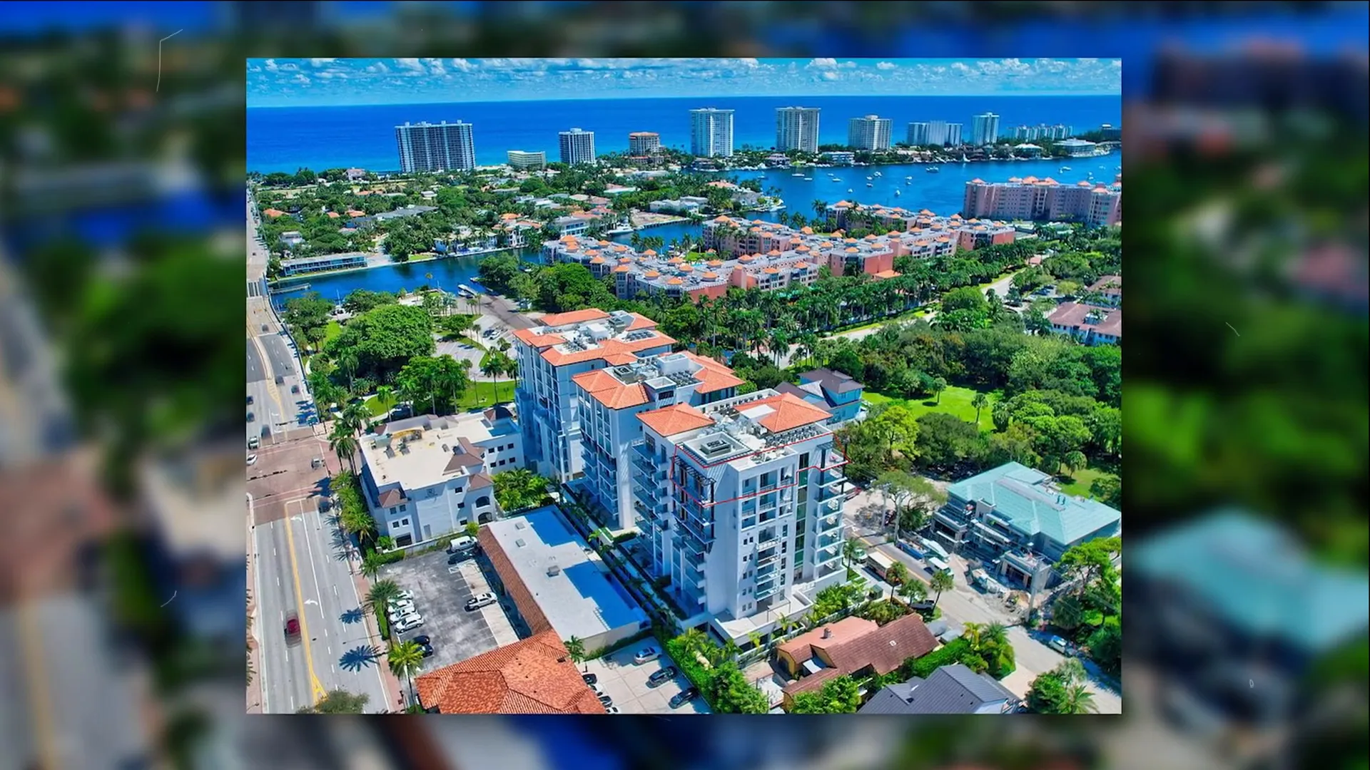 Luxury oceanfront condos along A1A in East Boca Raton