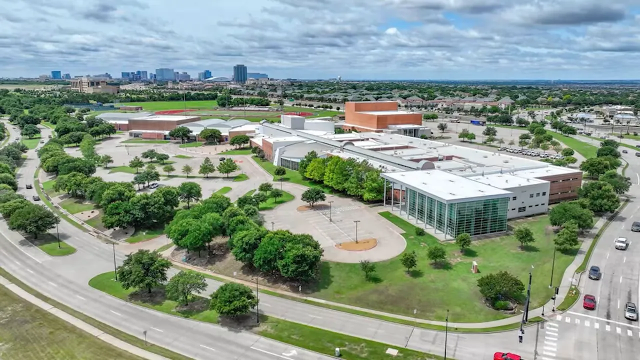 Aerial view of a school campus with text reading where is that consistent not a gamble