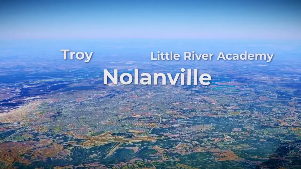 Two hosts in a car introducing a driving tour of central Texas suburbs