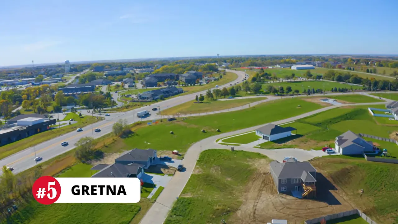 Gretna market graphic showing new construction and I-80 expansion plus trade-off of builder-inventory driven metrics overlay