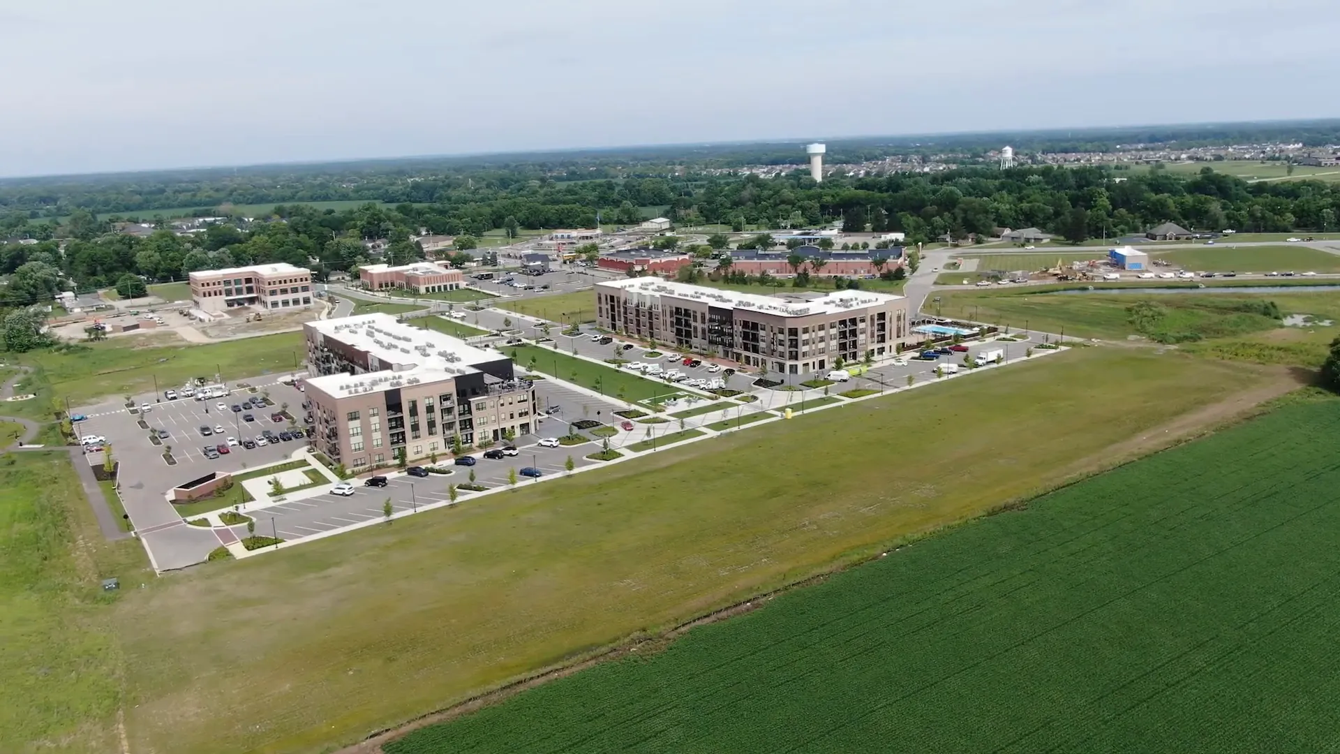 Downtown McCordsville with new development