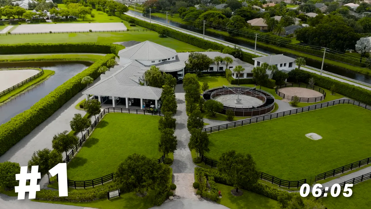 Equestrian estate with barn and paddocks