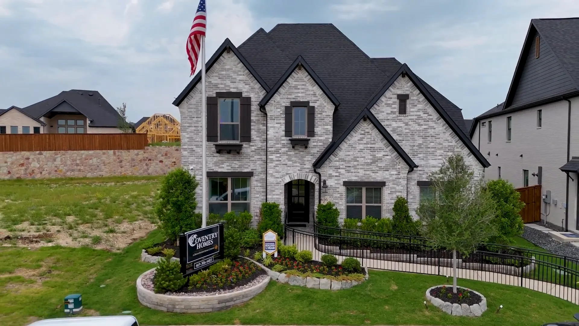 Beautiful model home in Celina Texas with tall ceilings and modern design