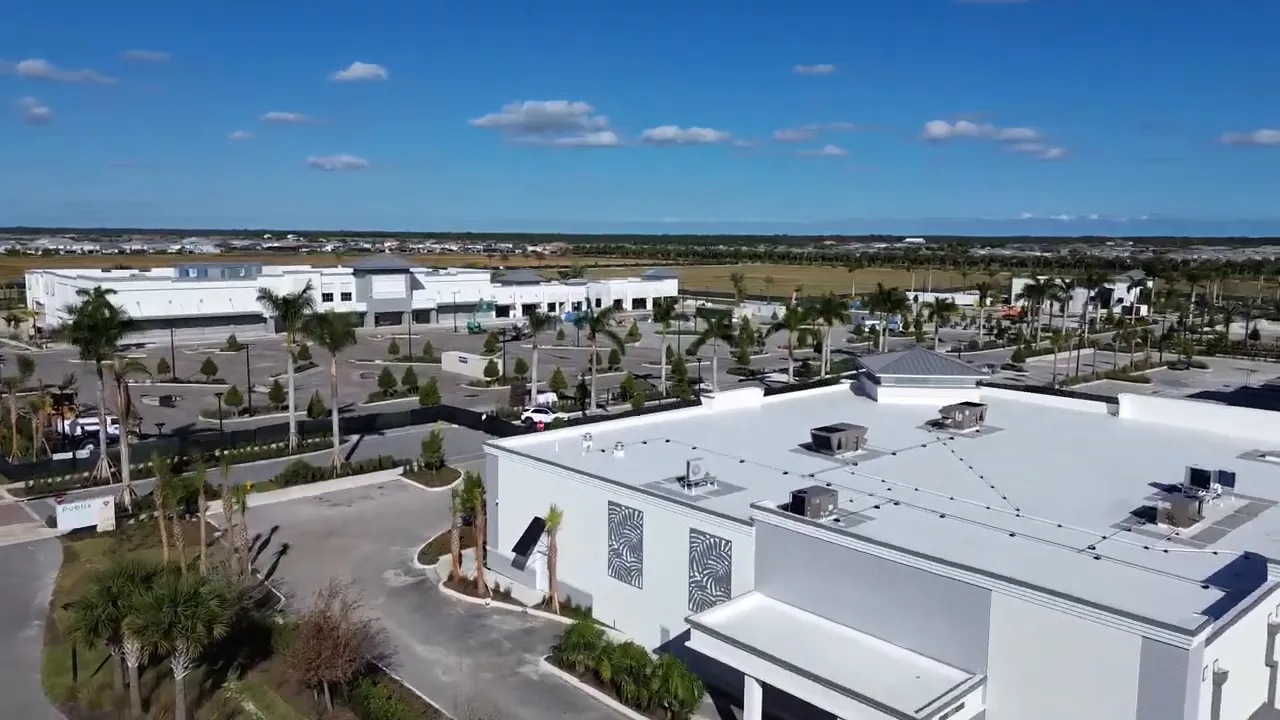 Aerial view of clubhouse with multiple resident exclusive clubhouses text