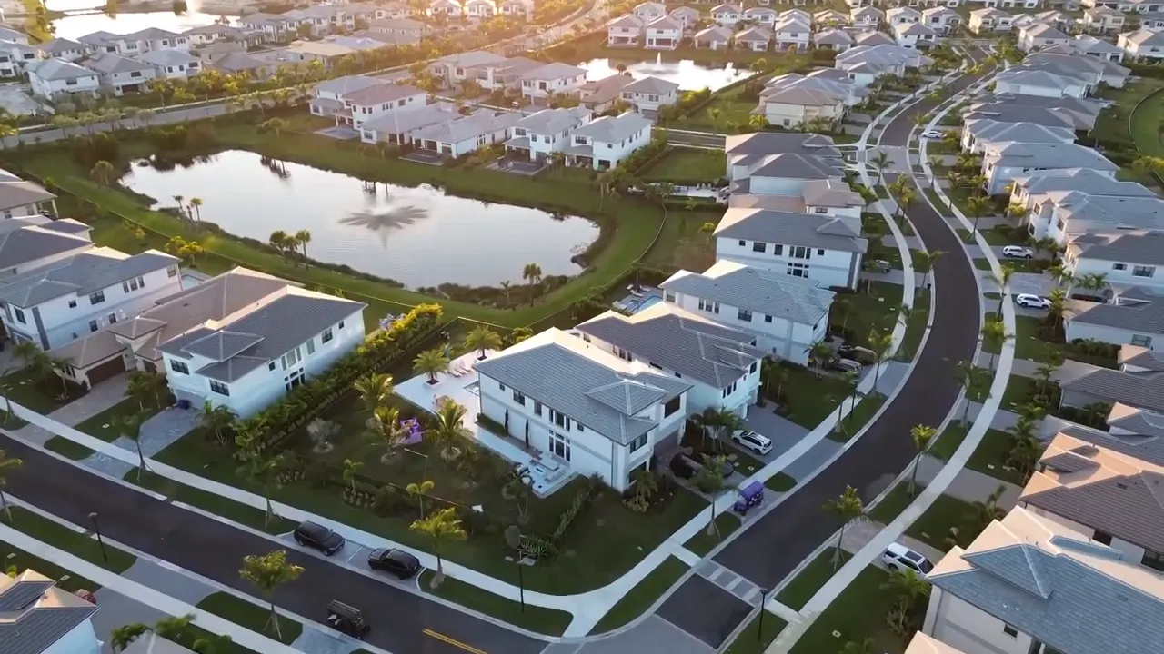 Aerial rendering labeled Esprit by Kolter Homes