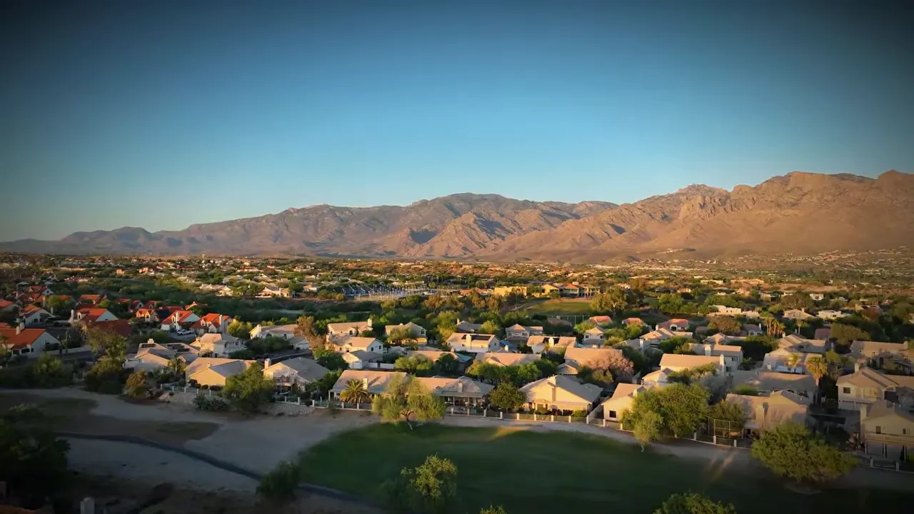Aerial view Tucson Arizona