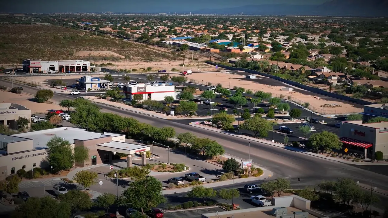Aerial view Tucson Arizona