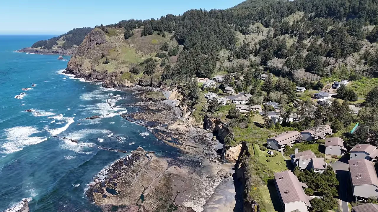 Aerial view of Oregon Coast