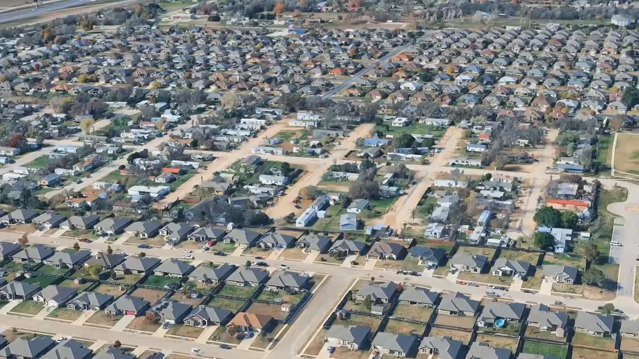 I-14 highway near Nolanville, close-up shot of traffic and direction signs