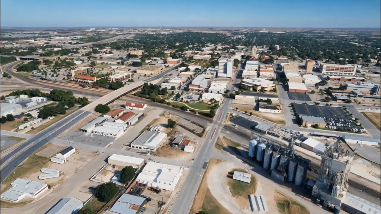 Aerial view of Central Texas
