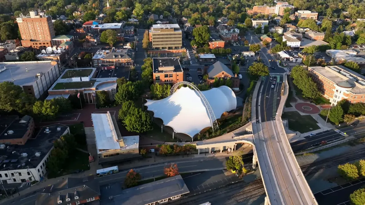 Aerial view of Charlottesville VA