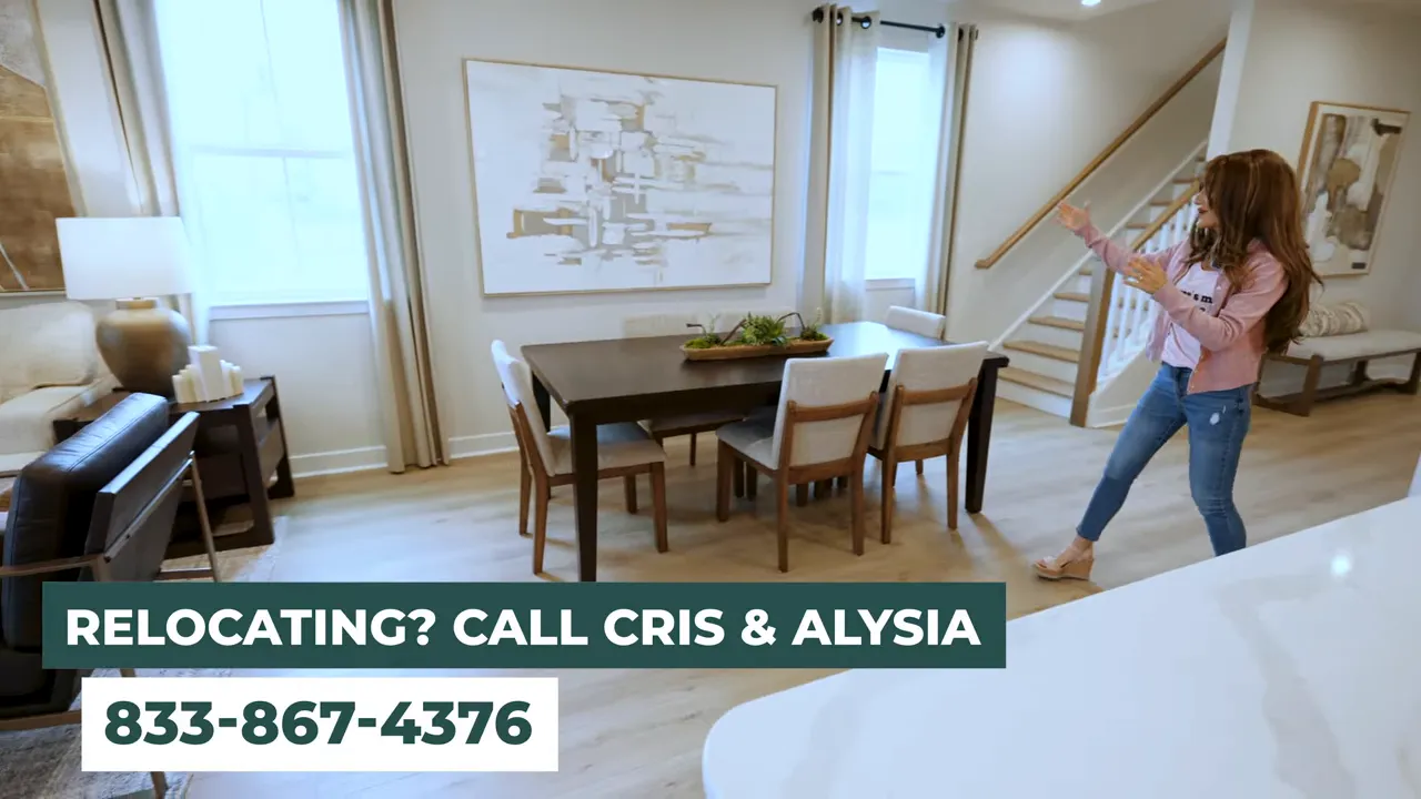 Dining table area in a new construction home in Myrtle Beach with modern light-filled design