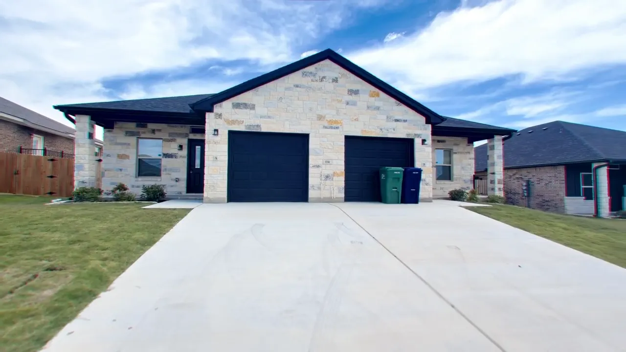 Aerial background with text FHA Financing 3.5 percent down