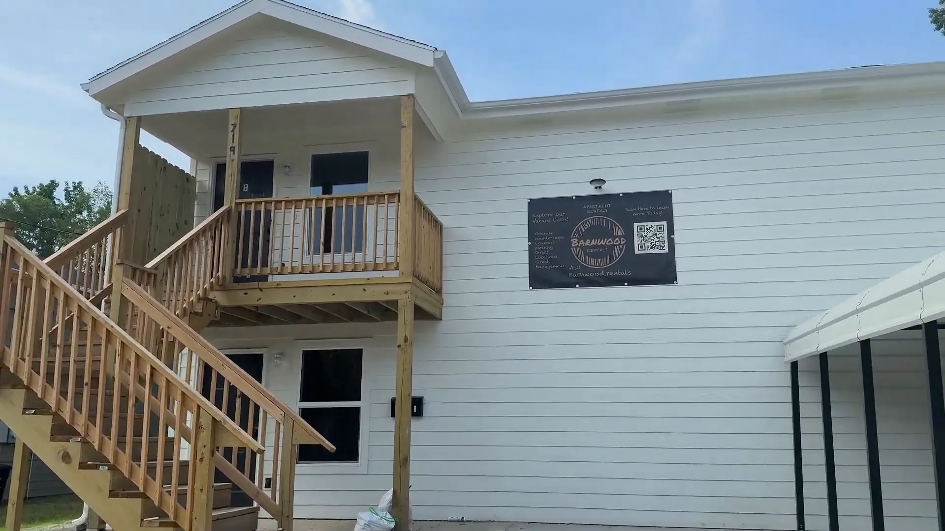 Exterior of new duplex at 319 East Colton